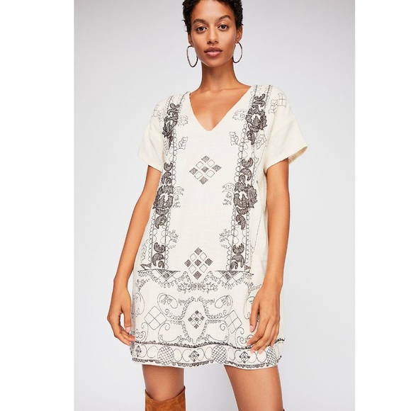 Free People Beaded Open Back Mini Dress - Picture 2 of 5